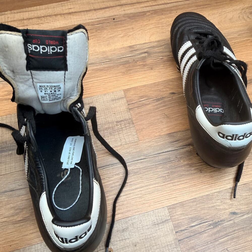 Adidas men size 10 black World Cup SG 2009 Germany Football Boots Soccer Cleats - Picture 10 of 10